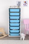 Hanah Home Armario Multiusos Blanco y Azul